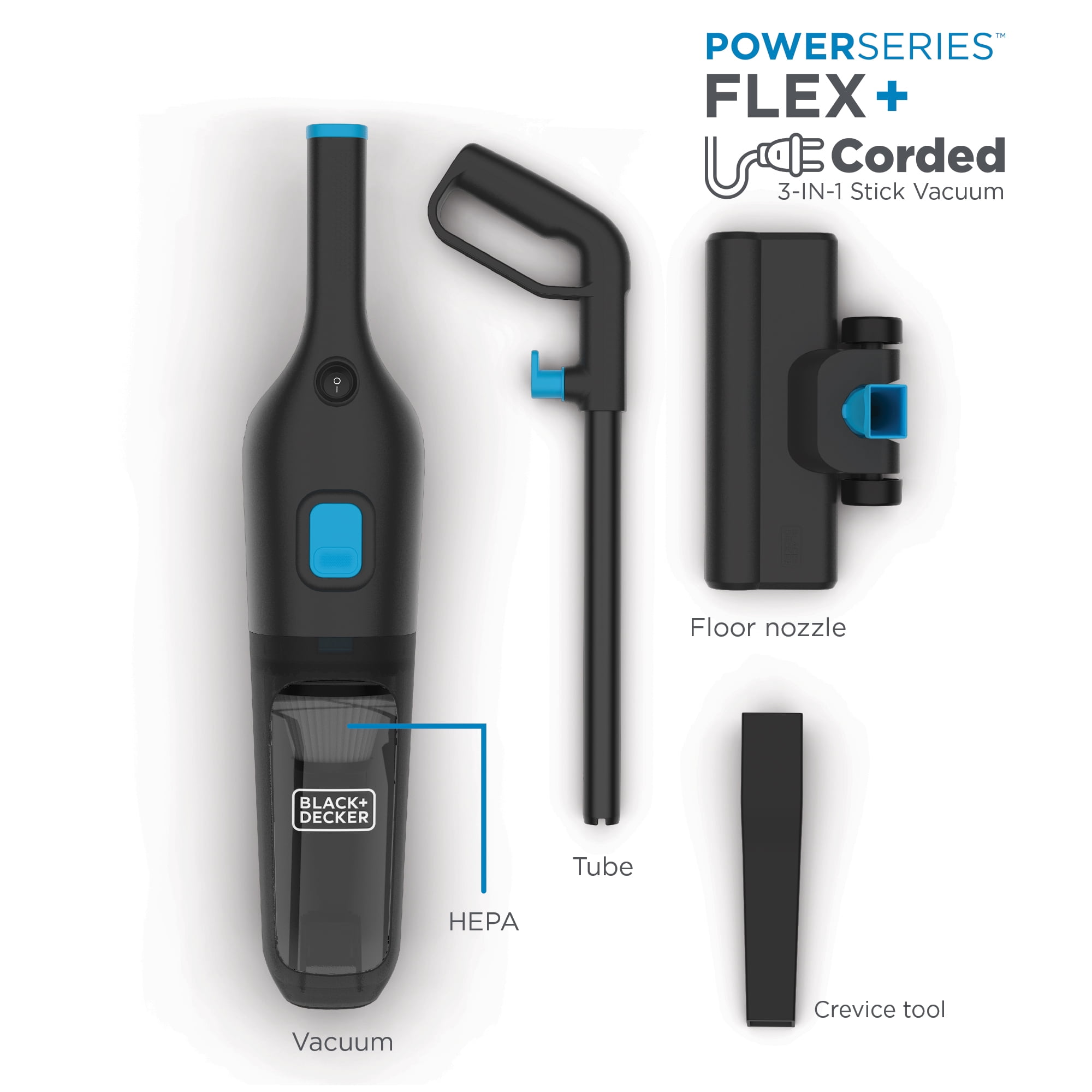 Black + Decker PowerSeries Flex+ 3-in-1 Stick Vacuum