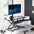 thumbnail image 2 of VIVO Black Height Adjustable 38" Standing Desk Monitor Riser, Sit Stand Tabletop, 2 of 2