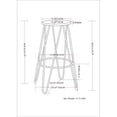 thumbnail image 2 of Simpli Home Simeon Industrial Metal 30 inch Metal Bar Stool with Wood Seat in Cocoa Brown / Black, 2 of 12