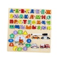 thumbnail image 2 of Rompecabezas Alfabeto Ruso Juego Tablero Madera Palabras Didáctico Niños Desarrollo Reconocimiento Figuras Material Madera Adecuado para Actividades, 2 of 9