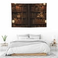thumbnail image 4 of COMIO Old Bookshelf Candle Print Fabric Tapestry Decorative Wall Art Tablecloth Bedspread Picnic Blanket Beach Throw Blanket Multifunctional for Bedroom Hall Dormitory Living Room Hanging, 4 of 7