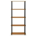 thumbnail image 3 of Furinno Turn-N-Tube 5-Tier Multipurpose Shelf Display Rack, Light Cherry/Black, 17091LC/BK, 3 of 4