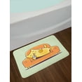thumbnail image 2 of Cookie Bath Mat, Kitten Character Laying down on a Couch Sipping Milk, Plush Bathroom Decor Mat with Non Slip Backing, 29.5" X 17.5", Cream Orange, by Ambesonne, 2 of 2