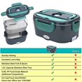 thumbnail image 3 of Electric Lunch Box,2 In 1 Portable Food Warmer Heater Lunch Box For Car,Work,Home & Office- Capacity 1.5L US Plug Light Coffee, 3 of 5