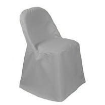 Your Chair Covers - Polyester Folding Chair Cover Gray for Wedding, Party, Birthday, Patio, etc.