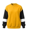 thumbnail image 5 of qafoshin Mens Color Block Crew Neck Long Sleeve Pullover Tops, Fashion Basic Regular Fit Casual Sweatshirts, 5 of 5