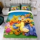 thumbnail image 4 of Winnie Pooh Conjunto de sábanas temático, trío de piezas, cómodo y amigable con la piel, diseño único, regalo de decoración para el hogar para familiares, amigos y fans, 90 cm * 190 cm, 4 of 6