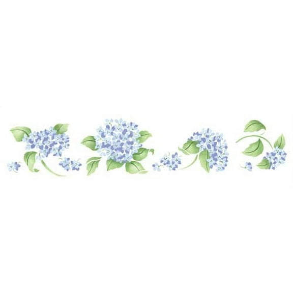 Small Hydrangea Wall Stencil SKU #2077 by Designer Stencils