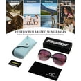 thumbnail image 6 of FEISEDY Women's Fashion Sunglasses, Oversized Square Frame with Pearl Sparkling, Polarized UV Protection B2821, 6 of 15