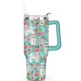 thumbnail image 2 of Cute Dog Design 40oz Tumbler with Handle - Double Wall Insulated Coffee Mug for Women - Dog Mom Gift Travel Cup with Straw, 2 of 7