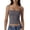 Grey, variant on Women's Square Neck Spaghetti Strap Cami Tops Form Fitting Cropped Solid Color Basic Layering Sleeveless Undershirts Summer Daily Casual Camisoles(Blackish Green, S)
