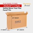 thumbnail image 2 of Partners Brand Cajas de cartón corrugado de 28 x 6 x 20, 6 pulgadas de largo x 4 pulgadas de ancho x 2 pulgadas de alto, paquete de 5 | Embalaje de envío Caja de almacenamiento móvil para negocios Caj, 2 of 5