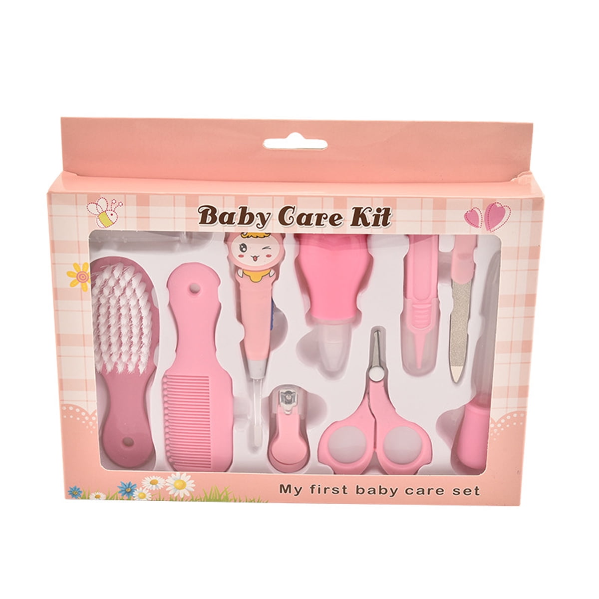 Baby Grooming Baby Healthcare Kit Newborn Baby Care Accessories, 10 Pcs Baby  Health Care Set Baby Nail Clipper Scissors Hair Comb Brush Nose Cleaner  Safety for Toddler Infant Nursing Grooming, Pink 