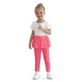 thumbnail image 2 of Actgleam Toddler Girls Leggings with Footless Cotton Ruffle Casual Pants,Red,4-5Years, 2 of 9