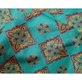 thumbnail image 4 of oneOone Silk Tabby Fabric Floral Block Printed Fabric 1 Yard 42 Inch Wide, 4 of 4