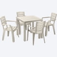 thumbnail image 4 of Comedor Plástico 4 Sillas Apilables 1 Mesa Apariciencia Madera Interior Exterior Ideal Patio Jardín Terraza Alberca Playa RIMAX, 4 of 11