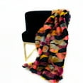 thumbnail image 3 of Plutus 60" x 84" Exotic Parrot Faux Fur Luxury Throw Blanket in Black, 3 of 4
