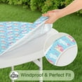 thumbnail image 5 of Light Blue Cartoon Unicorn Cloud Pattern Round Fitted Tablecloth with Elastic Edge,Dining Table Cover Waterproof,Outdoor Round Tablecloth for Camping,Dining,Indoor and Outdoor, 5 of 7