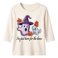 thumbnail image 4 of Yuhangmm Halloween Shirts for Women Casual Women T Shirts Short Sleeve Crew Neck Graphic Print for Everyday Comfort and Style Beige M, 4 of 4