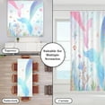 thumbnail image 6 of Mermaid Shower Curtains for Bathroom Mermaid Tail Scales Shower Curtain Pink Blue Purple Ocean Theme Girls Kids Bathroom Decor Fabric Bath Curtain with 12 Plastic Hooks,72''''W x 72''''H, 6 of 6