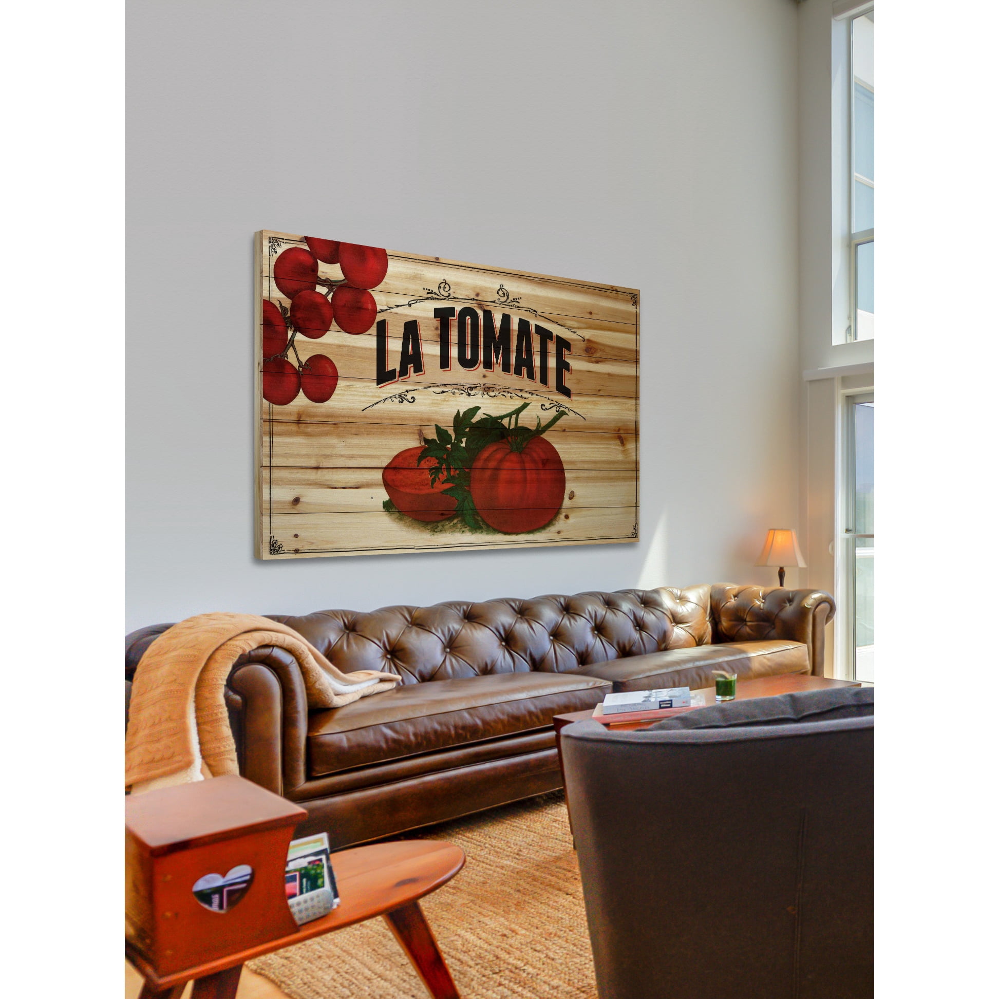 Marmont Hill "French Produce Tomato" Painting Print on Natural Pine Wood