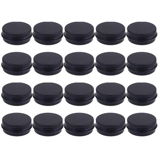 20 piezas latas con tapa de rosca de 15ml cajas de crema de aluminio cajas vacías de contenedores de maquillaje