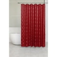 thumbnail image 2 of Polyester Silver Foil Trellis Printed Shower Curtain (Red), 2 of 2