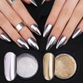 thumbnail image 2 of Oro plata espejo polvo uñas arte brillo oro rosa Champange UV Gel polaco cromo polvo metálico efecto pigmento Decoración Tan Jianjun unisex, 2 of 2