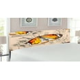 thumbnail image 2 of Butterfly Headboard, Sign of Supreme Grace and Meditative Journey Real Self Creature Theme, Upholstered Decorative Metal Bed Headboard with Memory Foam, King Size, Orange Black Cream, by Ambesonne, 2 of 4