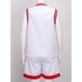thumbnail image 3 of JanJean Kids Girls and Boys Unisex Football Basketball Training Outfits Sports Tank Tops and Shorts White 100, 3 of 7