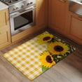 thumbnail image 2 of Rectangle Rug 2x3ft Area Rug,Watercolor Sunflowers Leaves on Retro Area Rugs for Living Room Bedroom,Yellow White Plaid Floor Mat Non-Slip Non-Shedding Carpet Indoor Accent Rugs, 2 of 9
