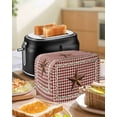 thumbnail image 4 of Brown Western Texas Star Vintage Toaster Cover 4 Slice, Large Kitchen Appliance Covers, Rustic Farmhouse Red Plaid Toaster Oven Cover with Loop, Bread Machine Cover Polyester Dust Cover Protection, 4 of 4