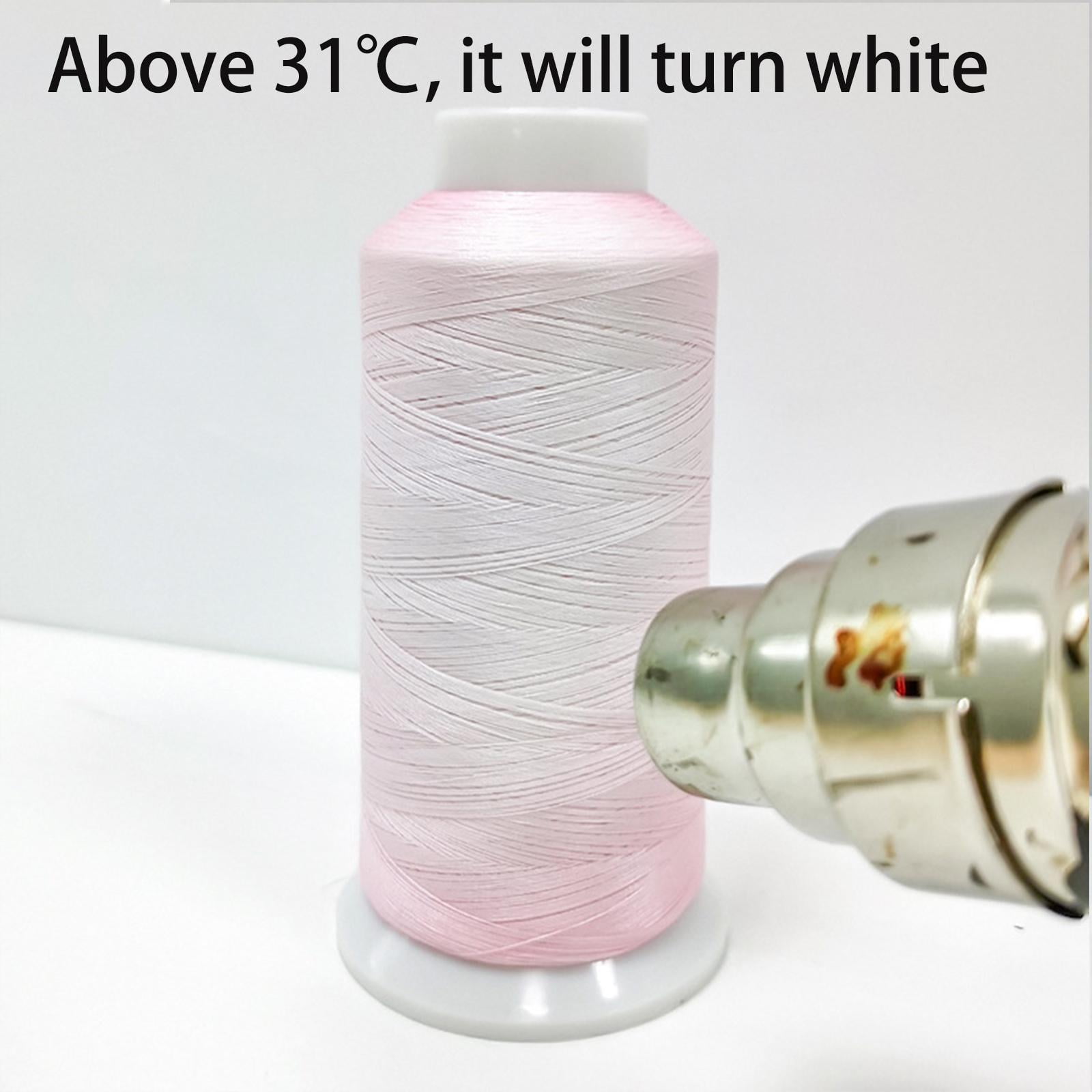 S SERENABLE Colorful Color Changing Thread, Embroidery, Sewing Thread, Polyester Supplies Hand Knitting, for Quilting Blanket Festivals Crochet Shawl Red