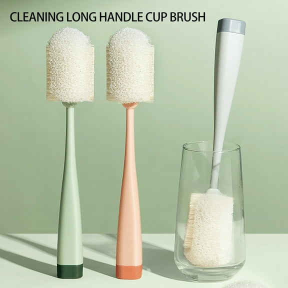 CGZQFEI Bottle Cleaning Brush - Plastic Handle Scrubber for Coffee Mugs, Wine Glasses & Narrow-Neck Baby Bottles