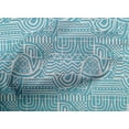 thumbnail image 4 of oneOone Cotton Poplin Turquoise Blue Fabric Geometric African Sewing Fabric By The Yard Printed Diy Clothing Sewing Supplies 42 Inch Wide, 4 of 4