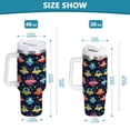 thumbnail image 6 of Yayeee 30oz Stainless Steel Tumbler with Straw and Handle Double-Wall Insulated Travel Water Bottle, Cartoon Space Cat, 6 of 8