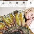 thumbnail image 3 of PRATYUS Sunflower Throw Blanket Gifts for Girls, Watercolor Farm Sunflower Soft Cozy Flannel Blanket for Kids Bedroom, Newspaper Fuzzy Blanket for Women Couch Bed Sofa Decor 40x50in, 3 of 6