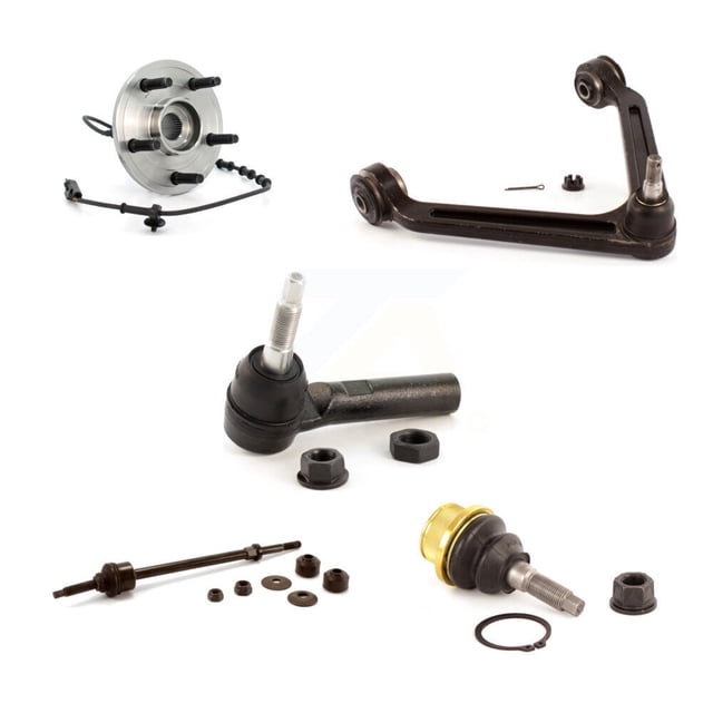 Transit Auto Front Right Hub Bearing Assembly Sway Bar Link kit Upper Control Arm Lower Ball Joint and Outer Tie Rod End Kit (5Pc) for Car 2002-2005 Dodge Ram 1500 4WD with 4-Wheel ABS K7T-111285