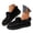 Black, variant on Women Slip on Loafers for Winter Fleece Lined Comfortable Walking Shoe Ladies Casual Outdoor Non Slip Work Loafer Brown Size 7.5
