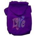 thumbnail image 5 of Pet, Dog  Cat Hoodie Rhinestone, "Technicolor Love", 5 of 10
