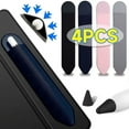 thumbnail image 2 of 4-Lot de 1 Support Universel pour Stylet Adhésif pour Apple IPad IPencil 2 1 Étui Adhésif Attaché Pochette Sac Étui Porte-Crayon 2 Pcs-Bleu Marine, 2 of 6