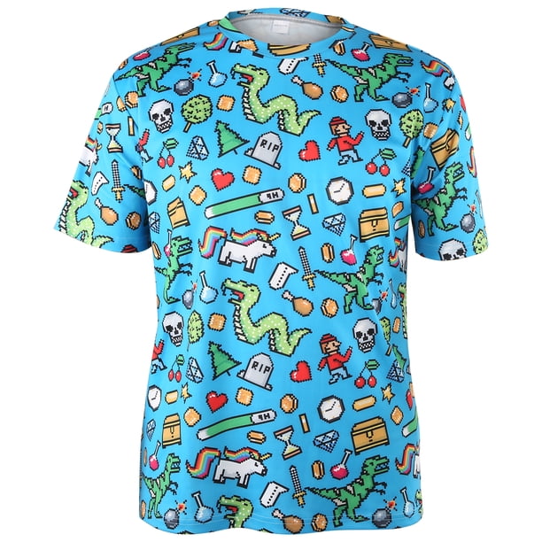 Camiseta De Verano Para Hombre, Camiseta De Verano Con Cuello Redondo Camiseta De Verano Para Hombre Camiseta De Hombre Patrón De Estampado De Dinosaurio Suave De Moda Para ANGGREK Otros