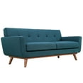 thumbnail image 3 of Modern Contemporary Living Room Armchair and Loveseat Sofa Set of Two Navy, 3 of 6