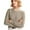 42#Light Brown, variant on Crewneck Sweater for Women Long Sleeve Warm Soft Lightweight Knit Pullover Light Purple L