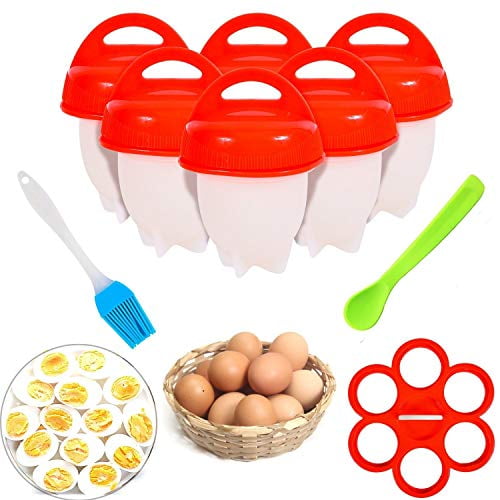 No 1 Hard Boiled Silicone Egg Cooker Without The Shell As Seen On Tv Non Stick Egg Poacher With Holder Walmart Com Walmart Com