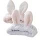 thumbnail image 1 of 2pcs Women Fashion Soft Flannel Bunny Ear Makeup Cosmetic Shower Elastic Headband, 1 of 1