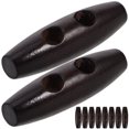 thumbnail image 1 of VERDANVERSE 20Pcs Horn Button Closure for Jackets Dark Brown Wood Design, 1 of 8