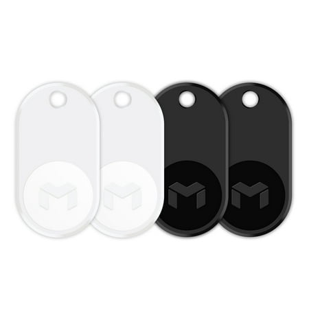 MYNT ES - Find Important Things. Key Finder & Phone Locator, Item Tracker, Find Your Items in Seconds - (4 Pack, 2 Blk + 2