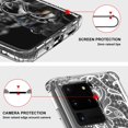 thumbnail image 4 of Galaxy S20 Ultra Case, Lace Flower Pattern Clear Design Transparent Plastic Hard Back Case with TPU Bumper Protective Case Cover for Samsung Galaxy S20 Ultra, 4 of 7