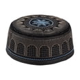 thumbnail image 1 of Sombrero Kufi Musulmán Islámico Magideal Gorro De Calavera Turco Namaz Negro, 1 of 6